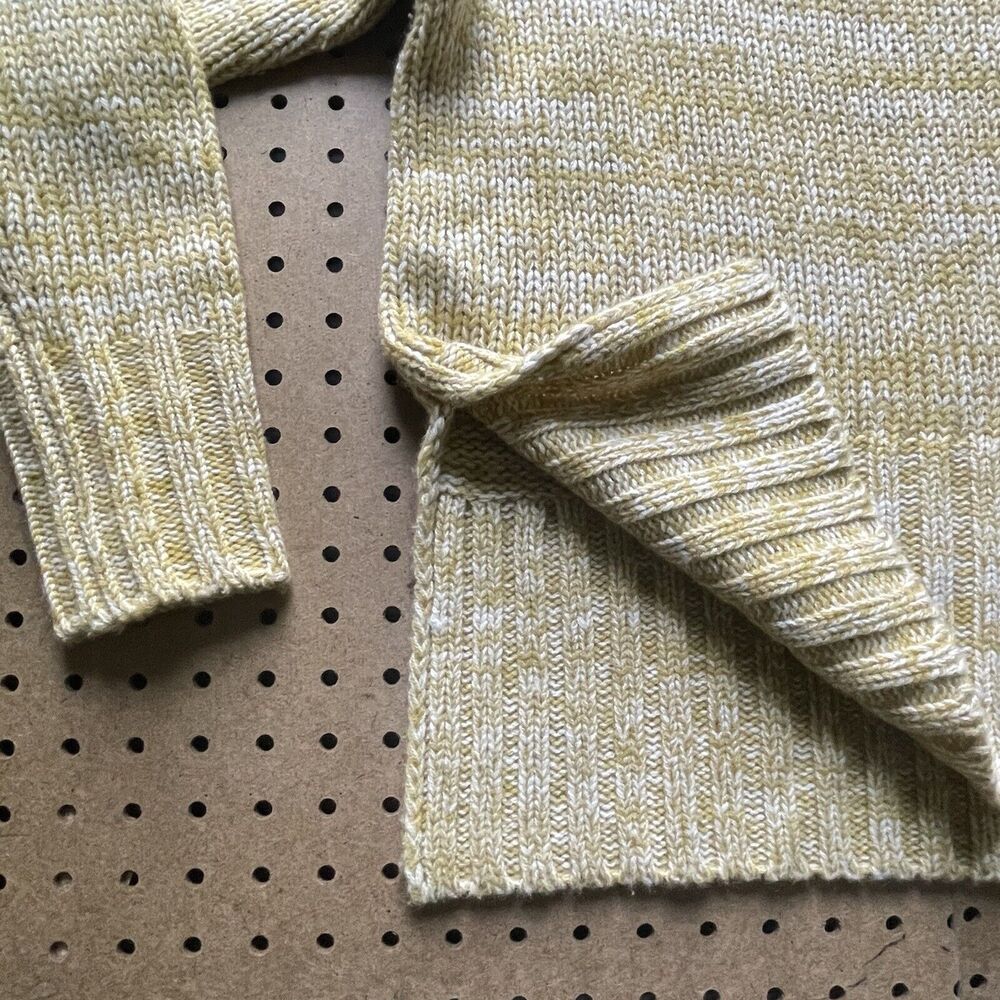 NWOT Vince Sweater Womens XXS Yellow Marled Wool & Cashmere Moss Glow Relaxed - Picture 5 of 12